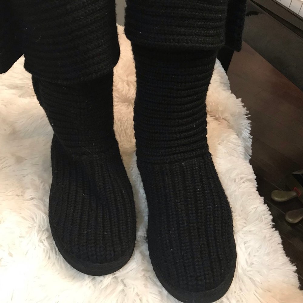 UGG® Classic Cardy Button Detailed Knit Boots